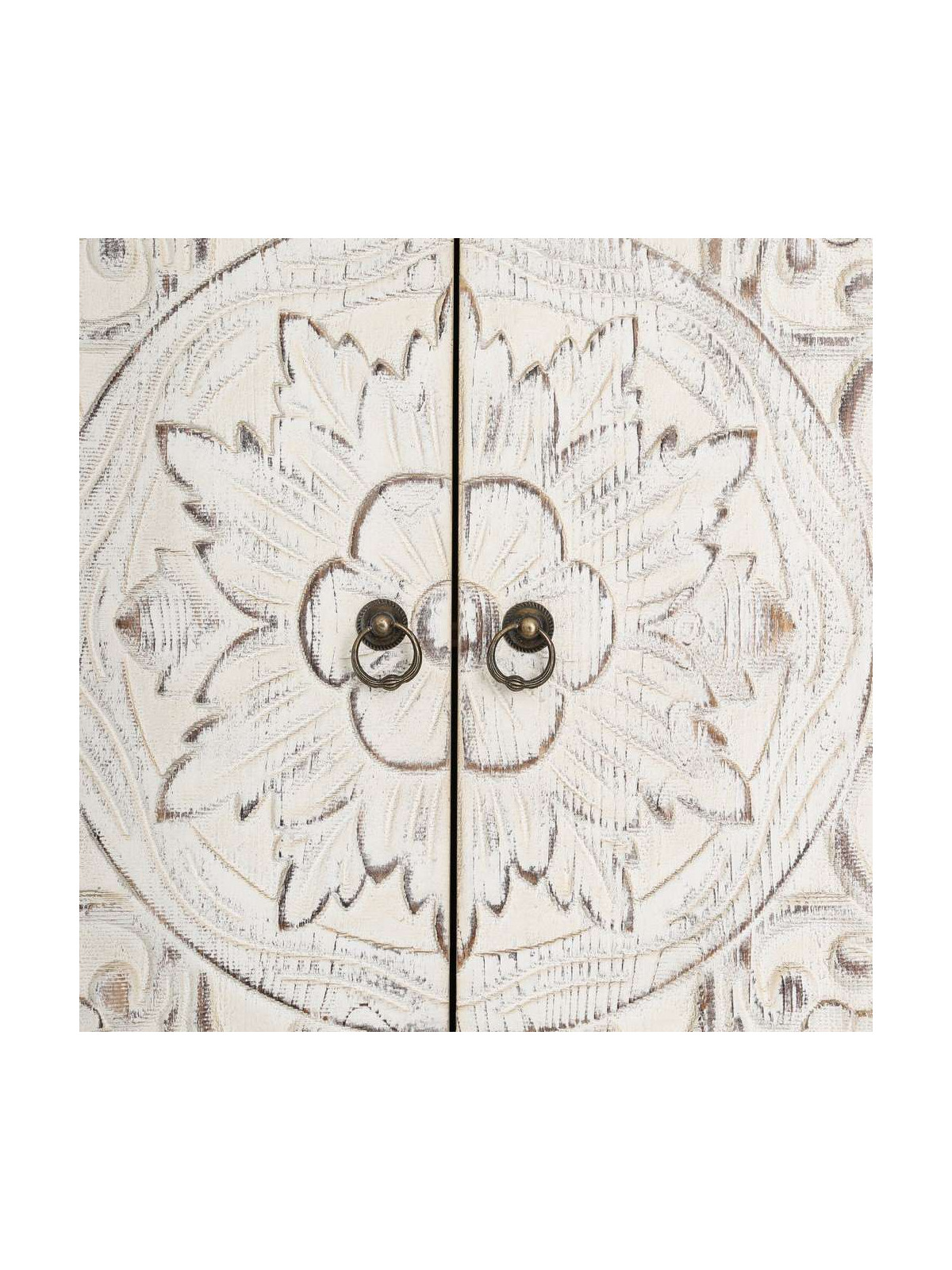 Armoire blanche sculptée 4 portes Emmy