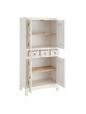 Armoire blanche sculptée 4 portes Emmy