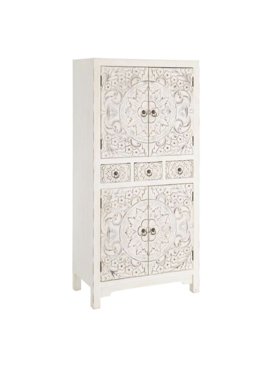 Armoire blanche sculptée 4 portes Emmy