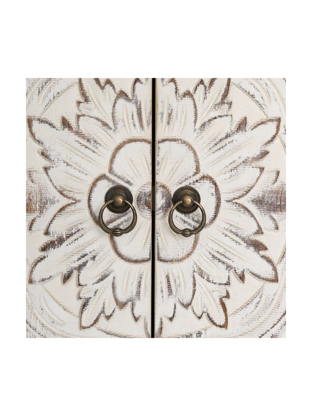 Meuble bas blanc sculpté Emmy