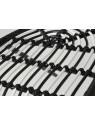 Chaise rotin noire et blanche Bohème