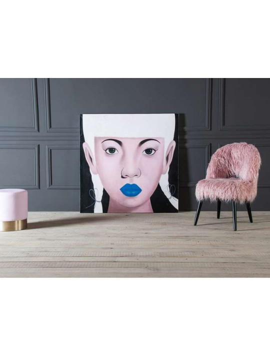 Fauteuil rose fourrure crapaud Fauteuil rose fourrure crapaud