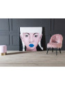 Fauteuil rose fourrure crapaud Fauteuil rose fourrure crapaud