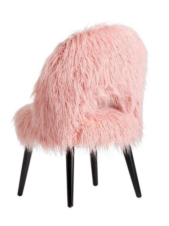 Fauteuil rose fourrure crapaud Fauteuil rose fourrure crapaud