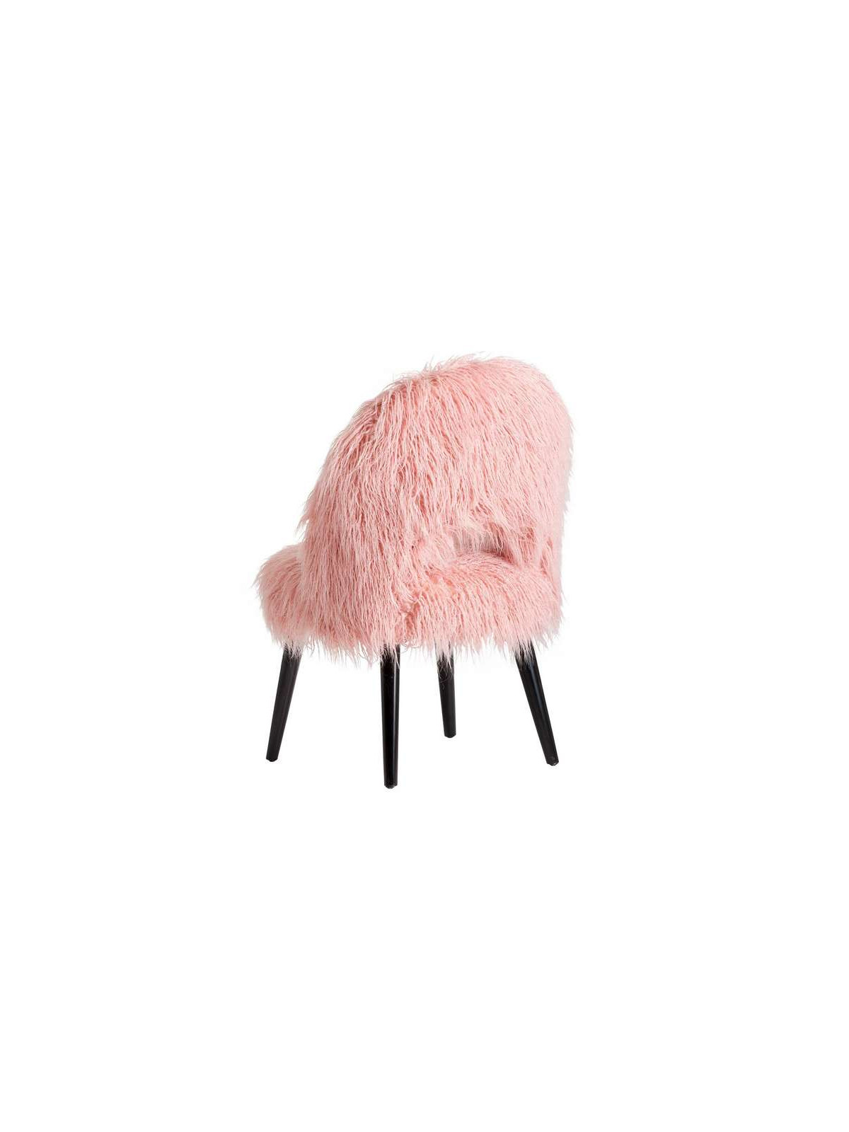 Fauteuil rose fourrure crapaud