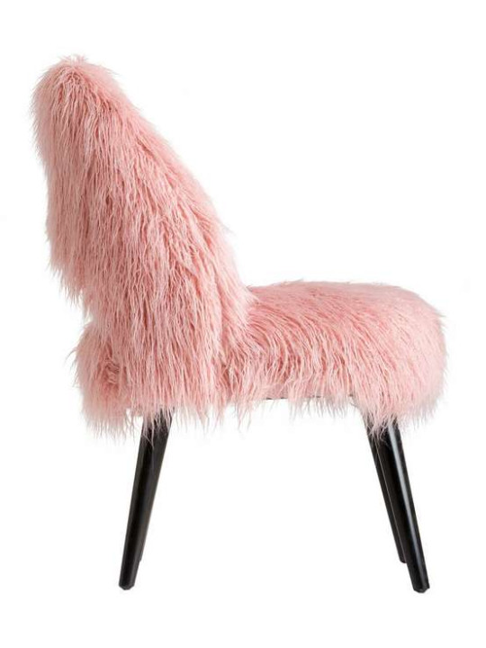 Fauteuil rose fourrure crapaud Fauteuil rose fourrure crapaud