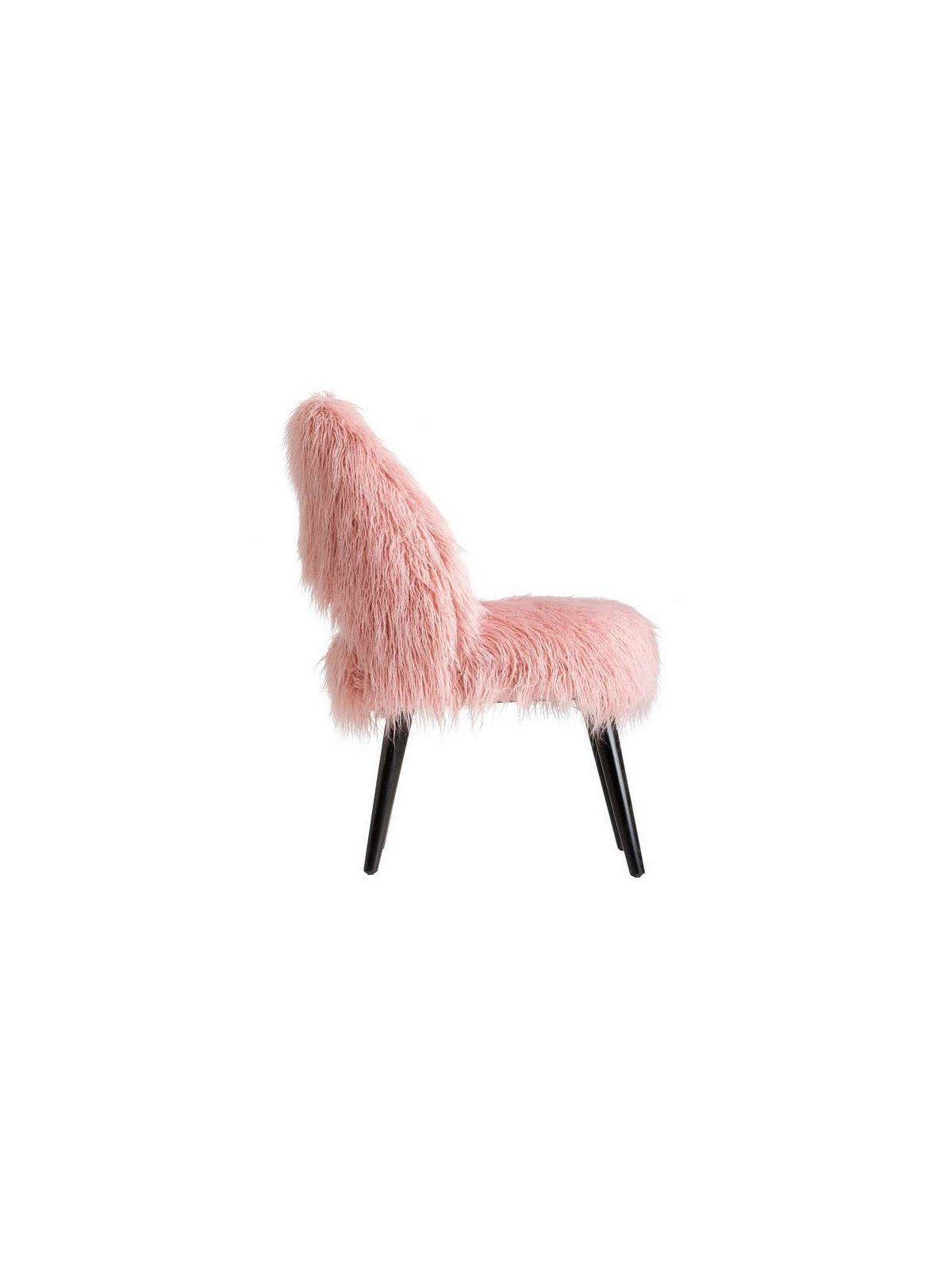 Fauteuil rose fourrure crapaud