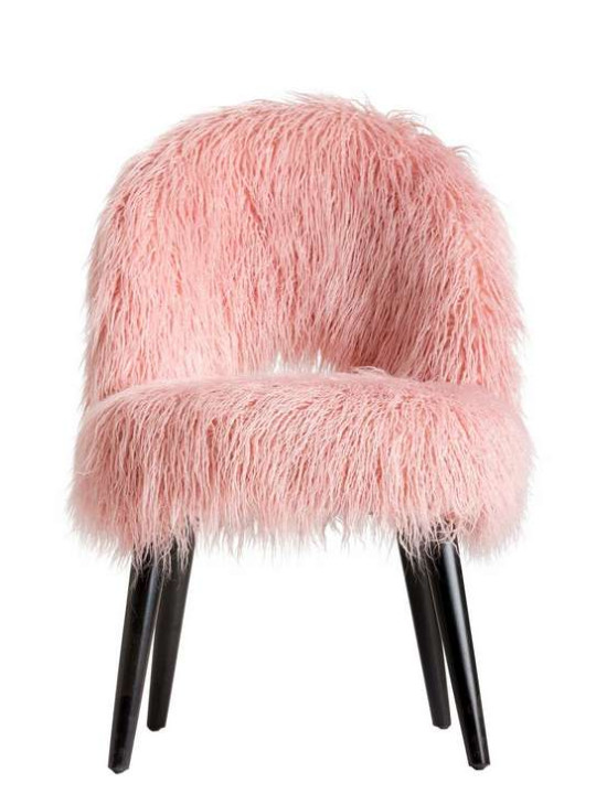 Fauteuil rose fourrure crapaud Fauteuil rose fourrure crapaud