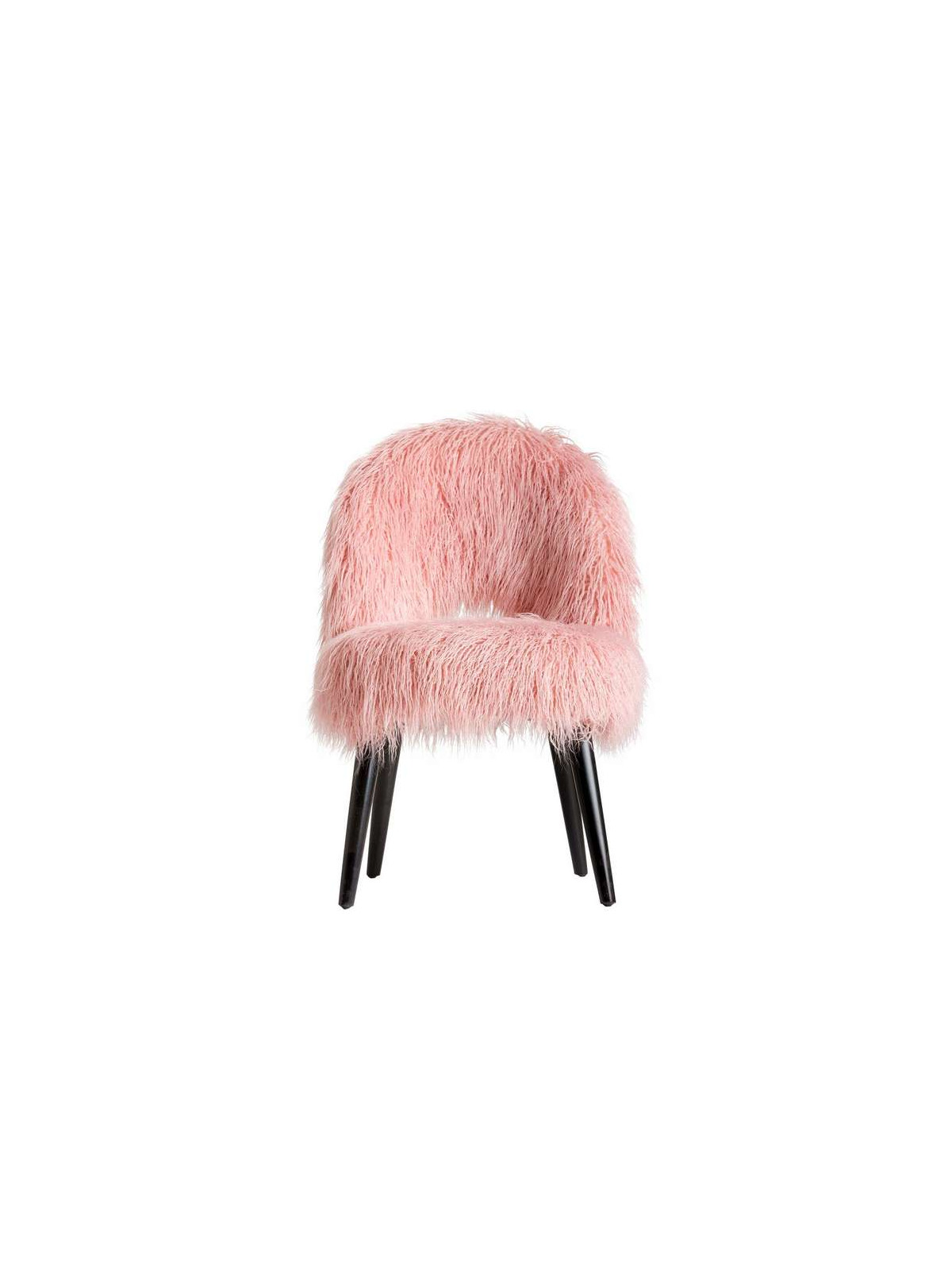 Fauteuil rose fourrure crapaud