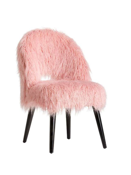 Fauteuil rose fourrure crapaud Fauteuil rose fourrure crapaud