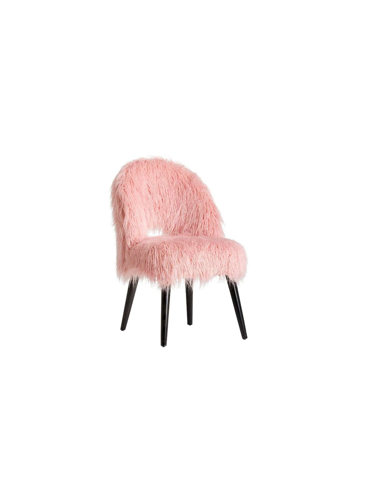 Fauteuil rose fourrure crapaud