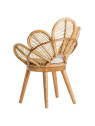 Fauteuil rotin naturel fleur Fauteuil rotin naturel fleur