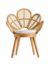 Fauteuil rotin naturel fleur Fauteuil rotin naturel fleur