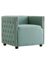Fauteuil vert capitonné Burcin Fauteuil vert capitonné Burcin