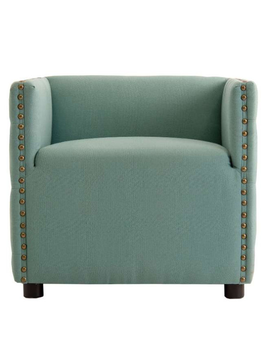 Fauteuil vert capitonné Burcin Fauteuil vert capitonné Burcin