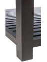 Table basse bois noir et verre 
