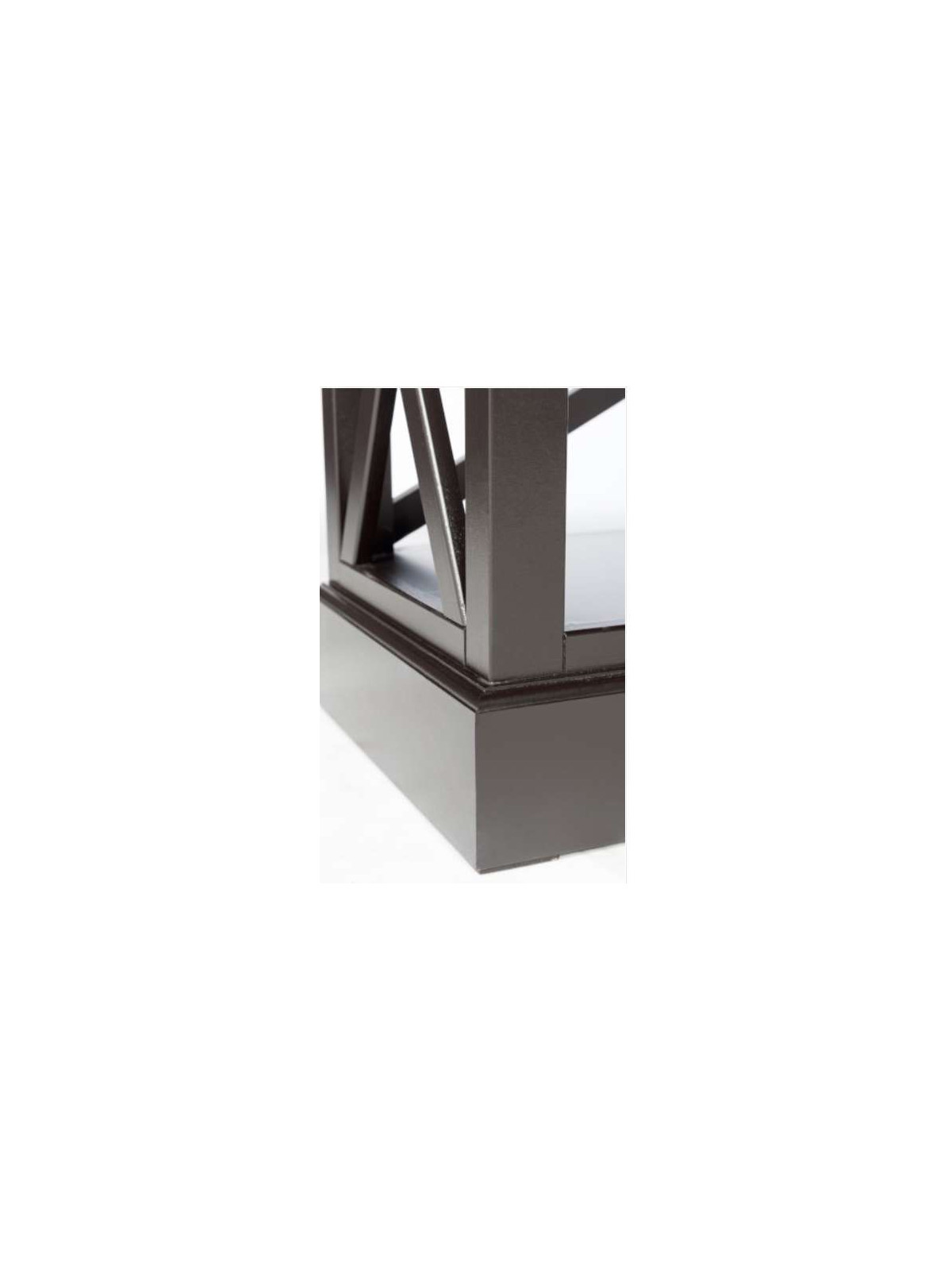 Etagère bois noir croix