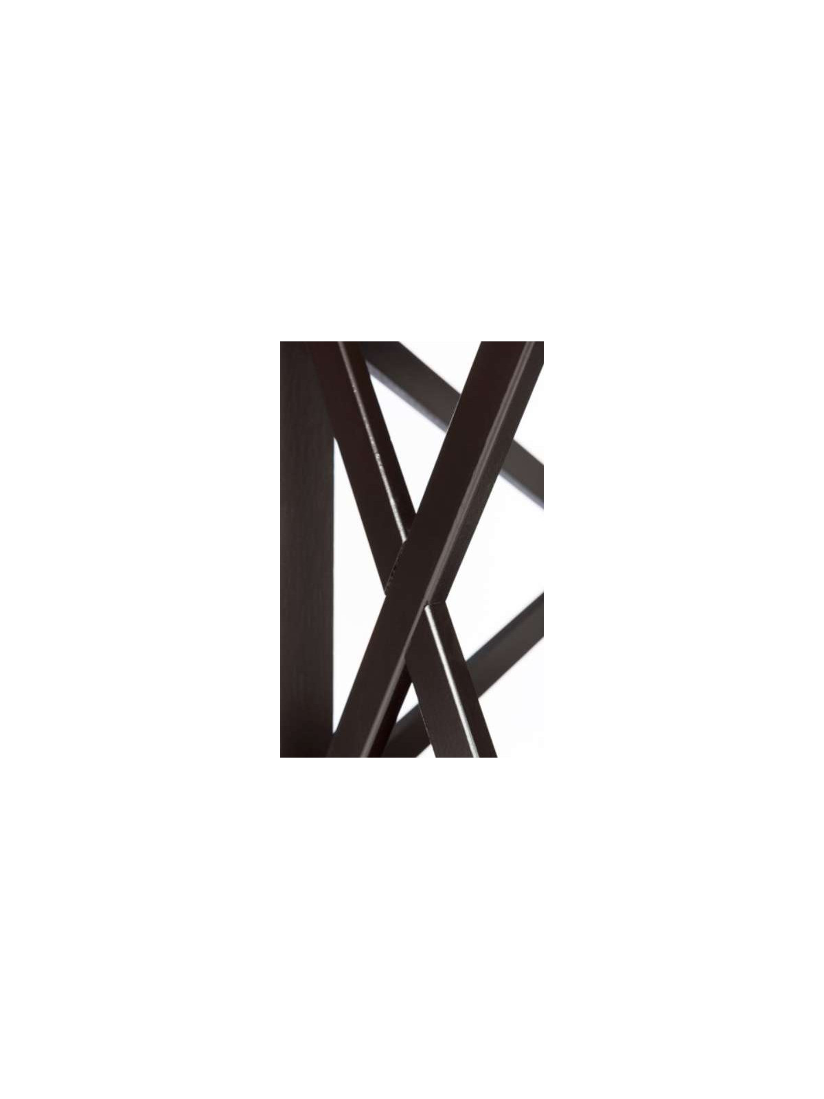 Etagère bois noir croix