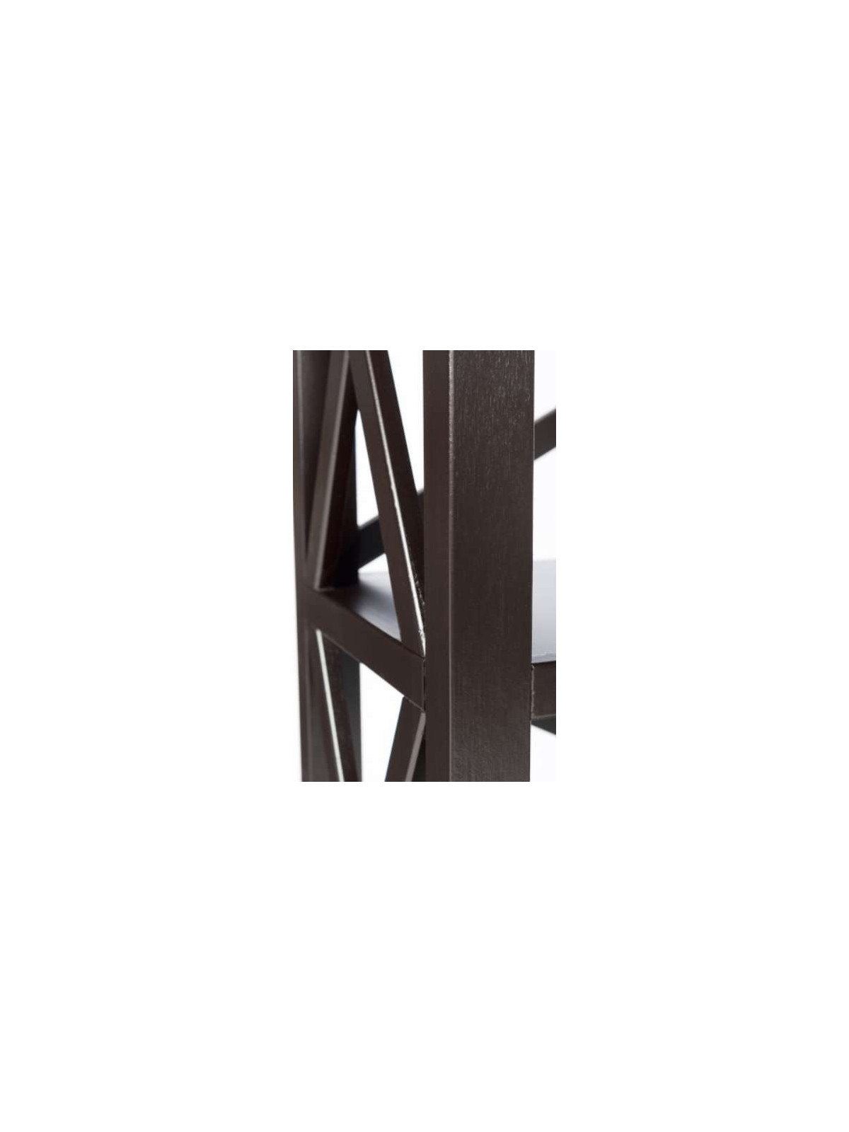 Etagère bois noir croix