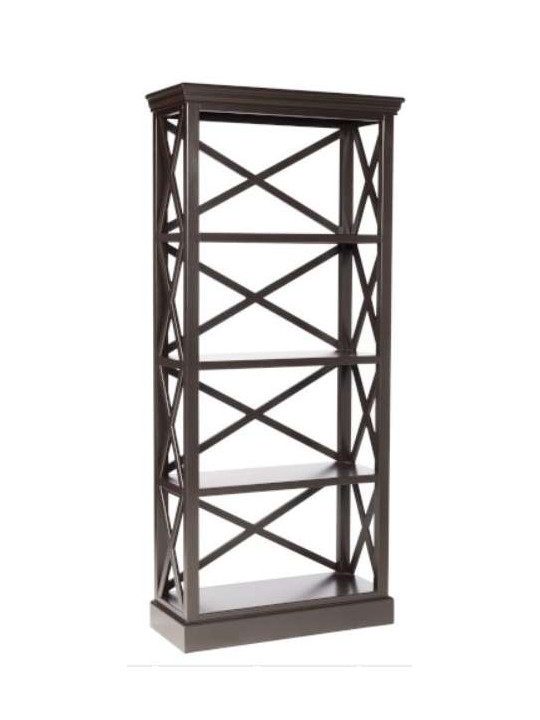 Etagère bois noir croix Etagère bois noir croix