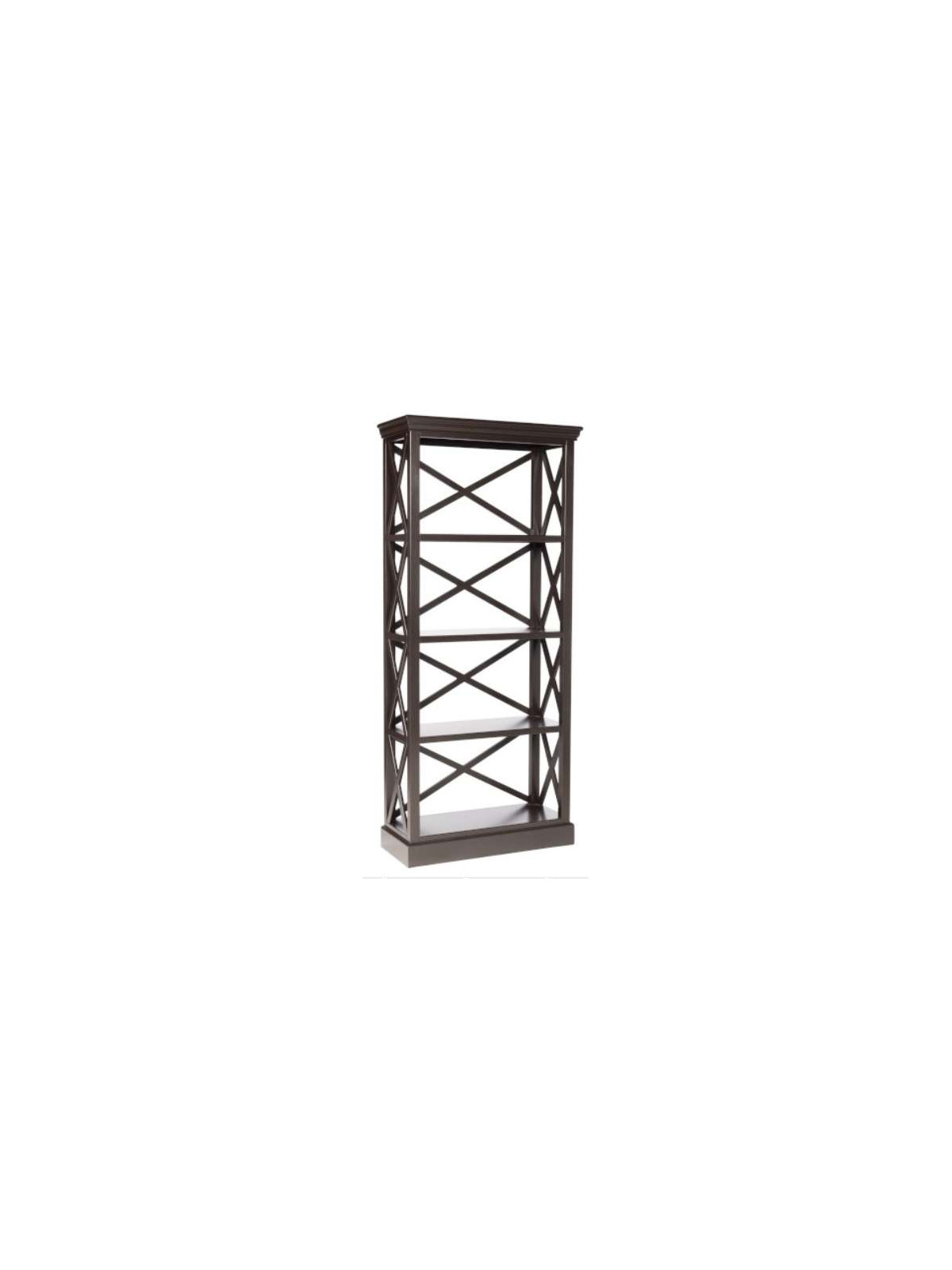 Etagère bois noir croix