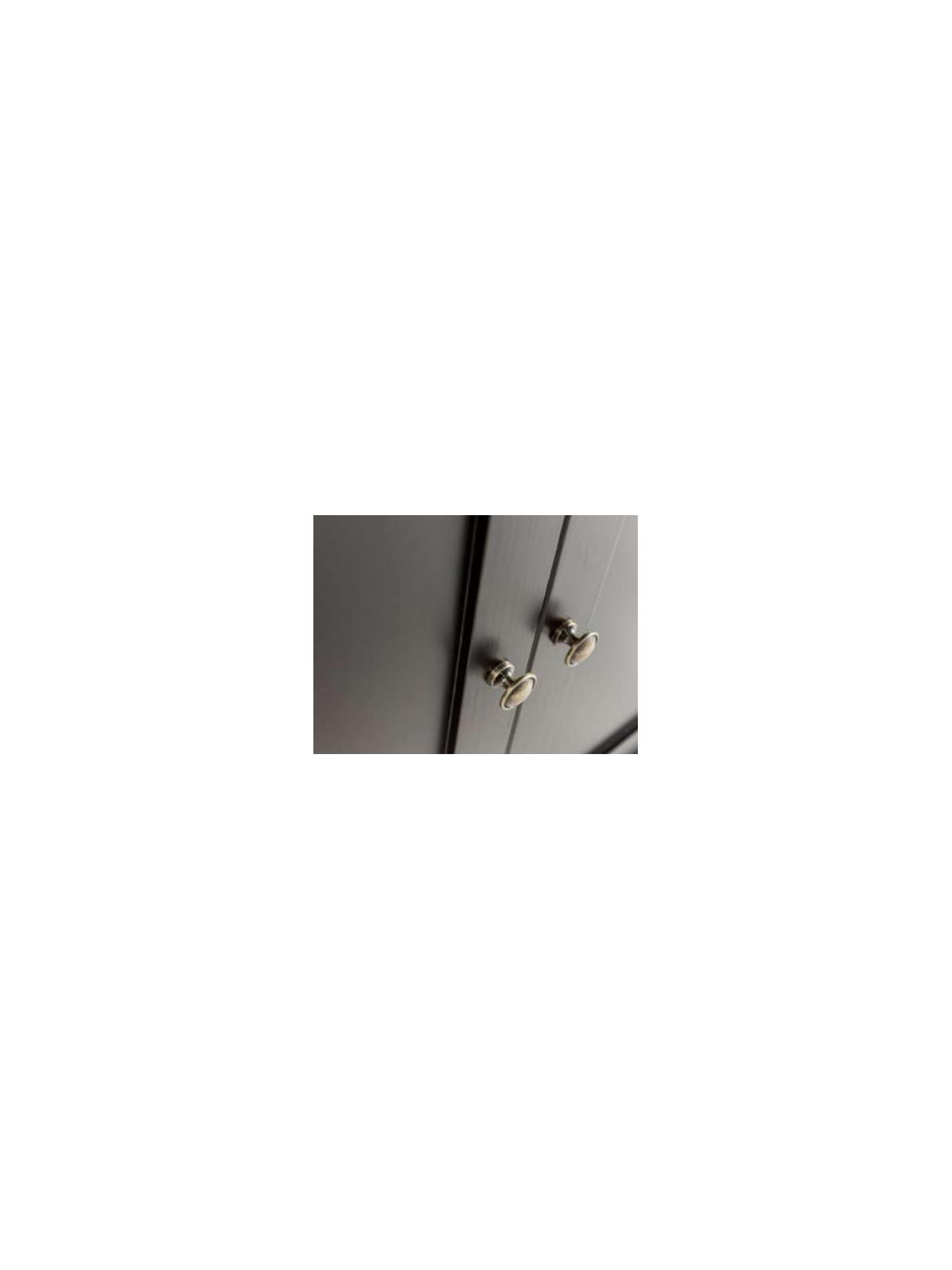 Vaisselier bois noir 2 portes vitrées