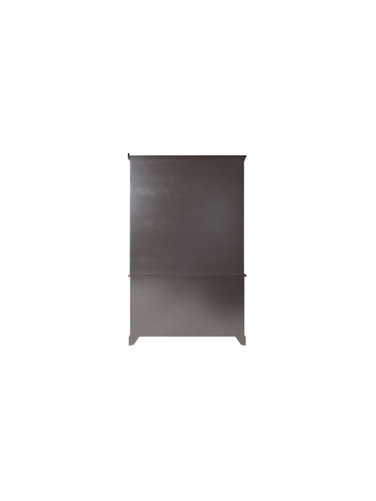 Vaisselier bois noir 2 portes vitrées