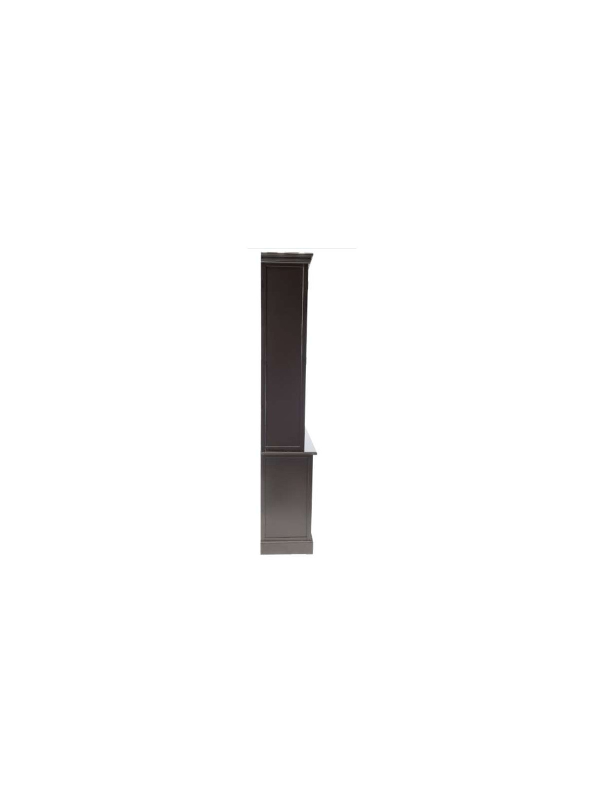 Vaisselier bois noir 2 portes vitrées