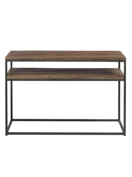 Console industrielle en bois 2 niveaux Jolipa