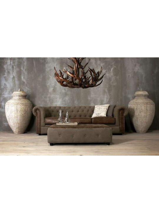 Table salon capitonnée vintage