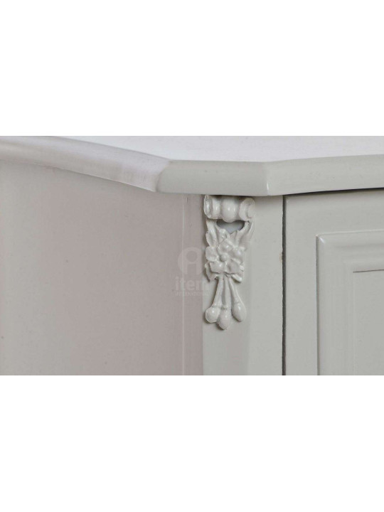 Chiffonnier blanc 5 tiroirs Rose