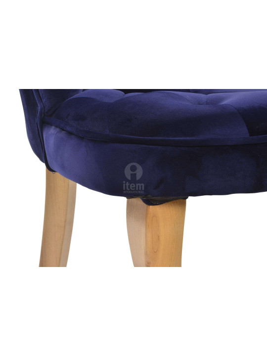 Banquette capitonnée bleue 