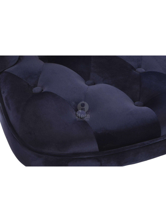 Banquette capitonnée bleue 