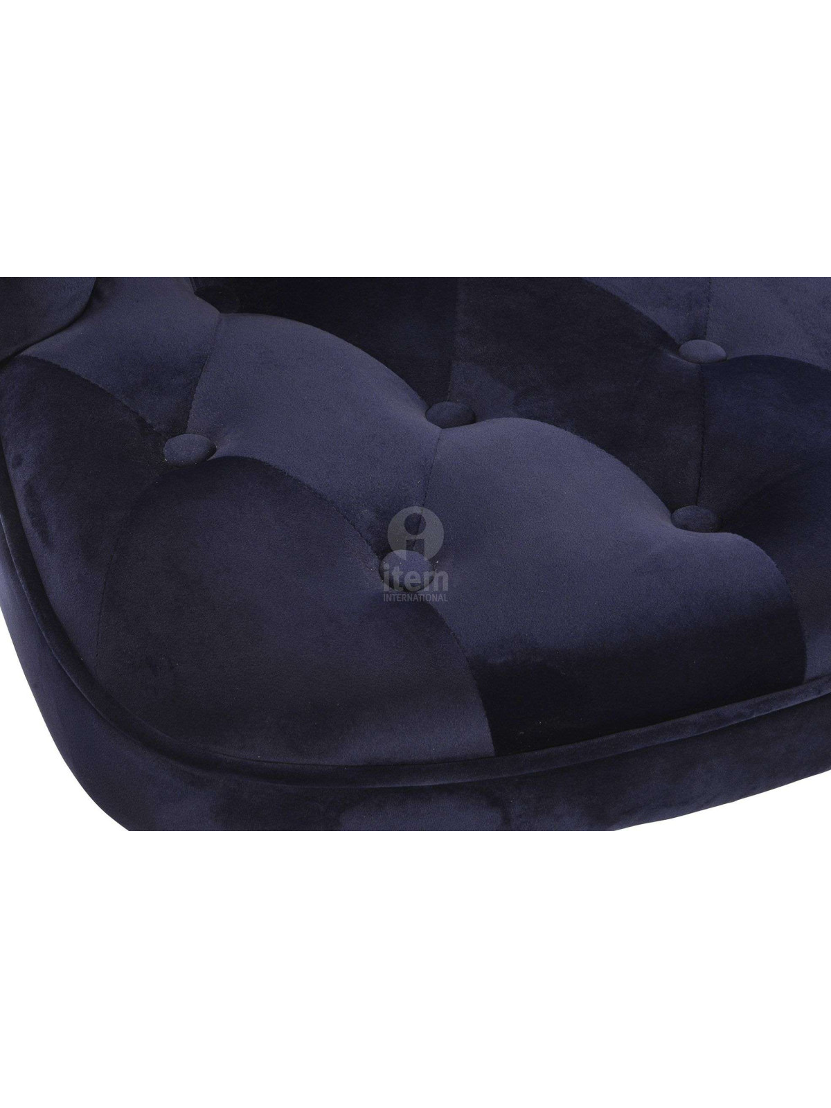 Banquette capitonnée bleue 