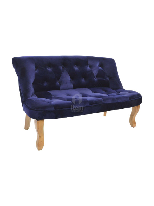 Banquette capitonnée bleue 