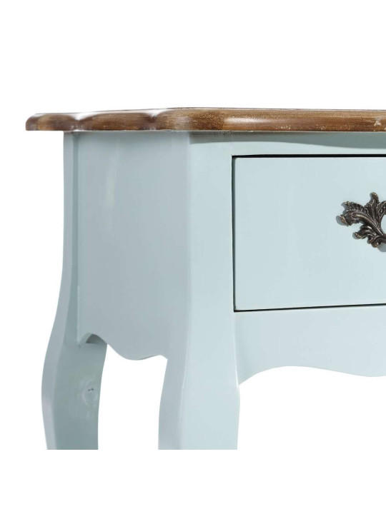 Petite table de chevet bleue romantique  Cécile