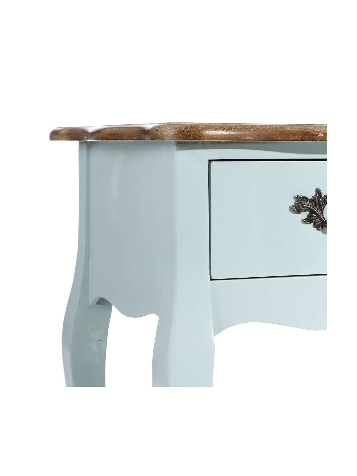Petite table de chevet bleue romantique  Cécile