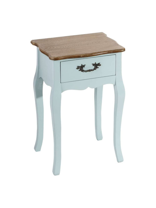 Petite table de chevet bleue romantique  Cécile