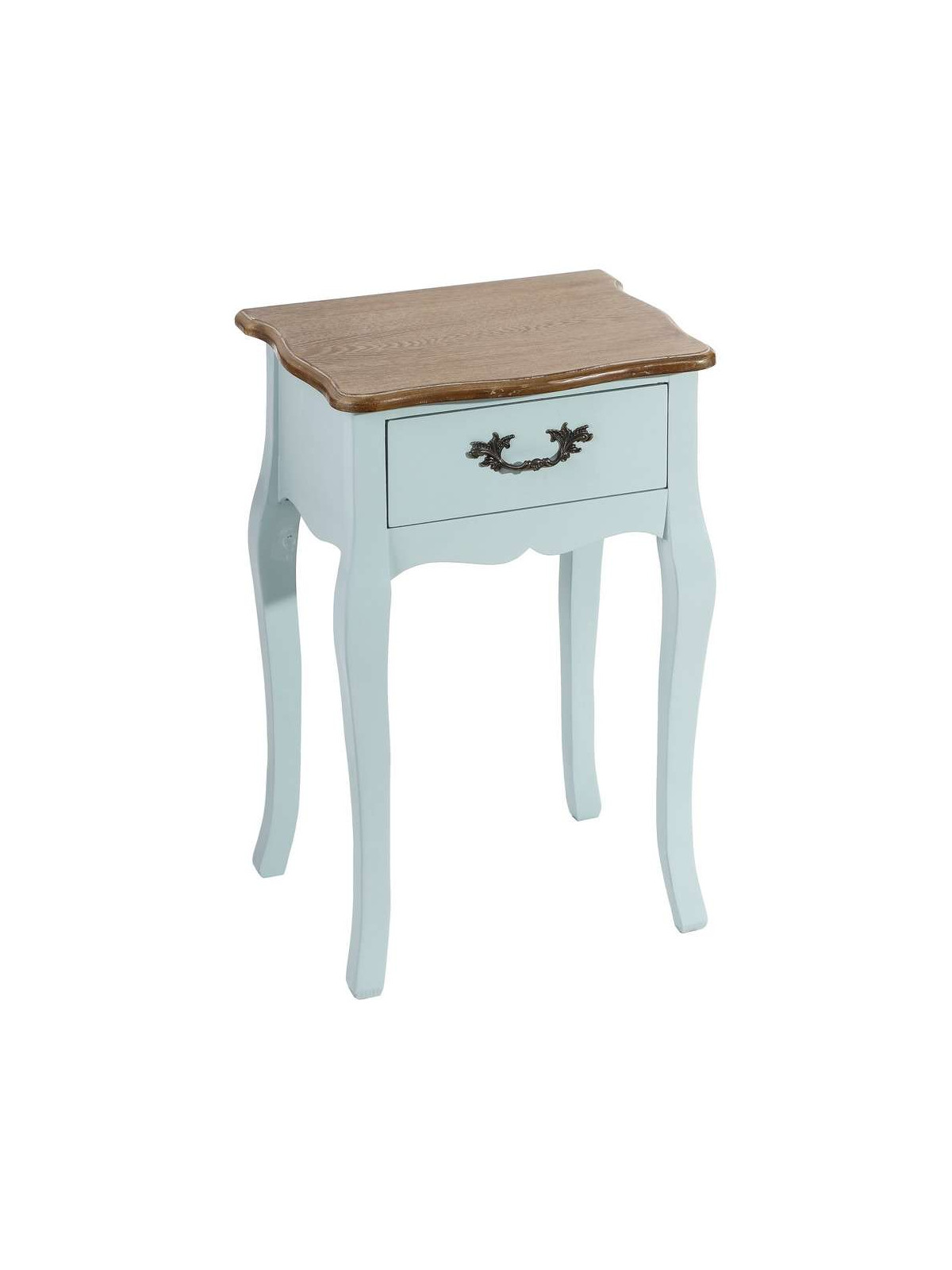 Petite table de chevet bleue romantique  Cécile