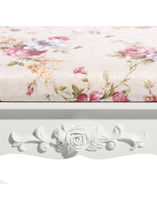 Coiffeuse blanche avec son tabouret