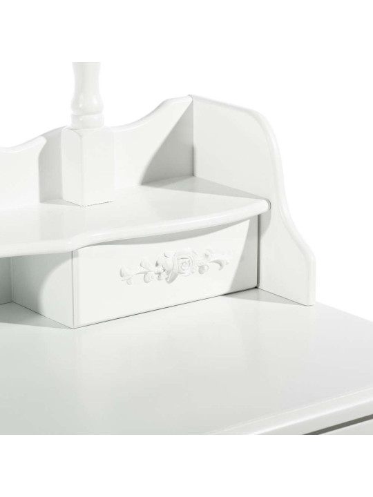 Coiffeuse blanche avec son tabouret