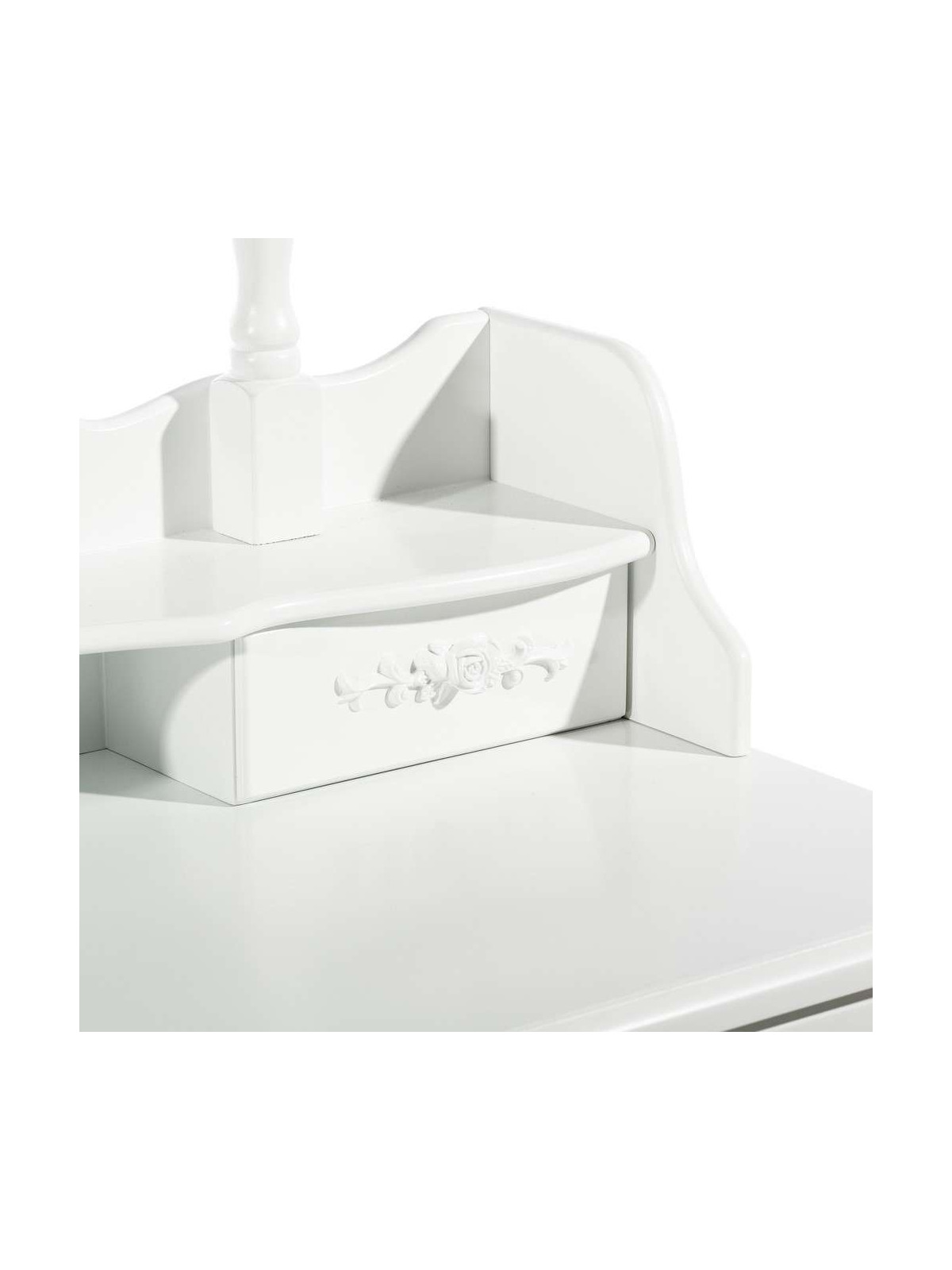 Coiffeuse blanche avec son tabouret