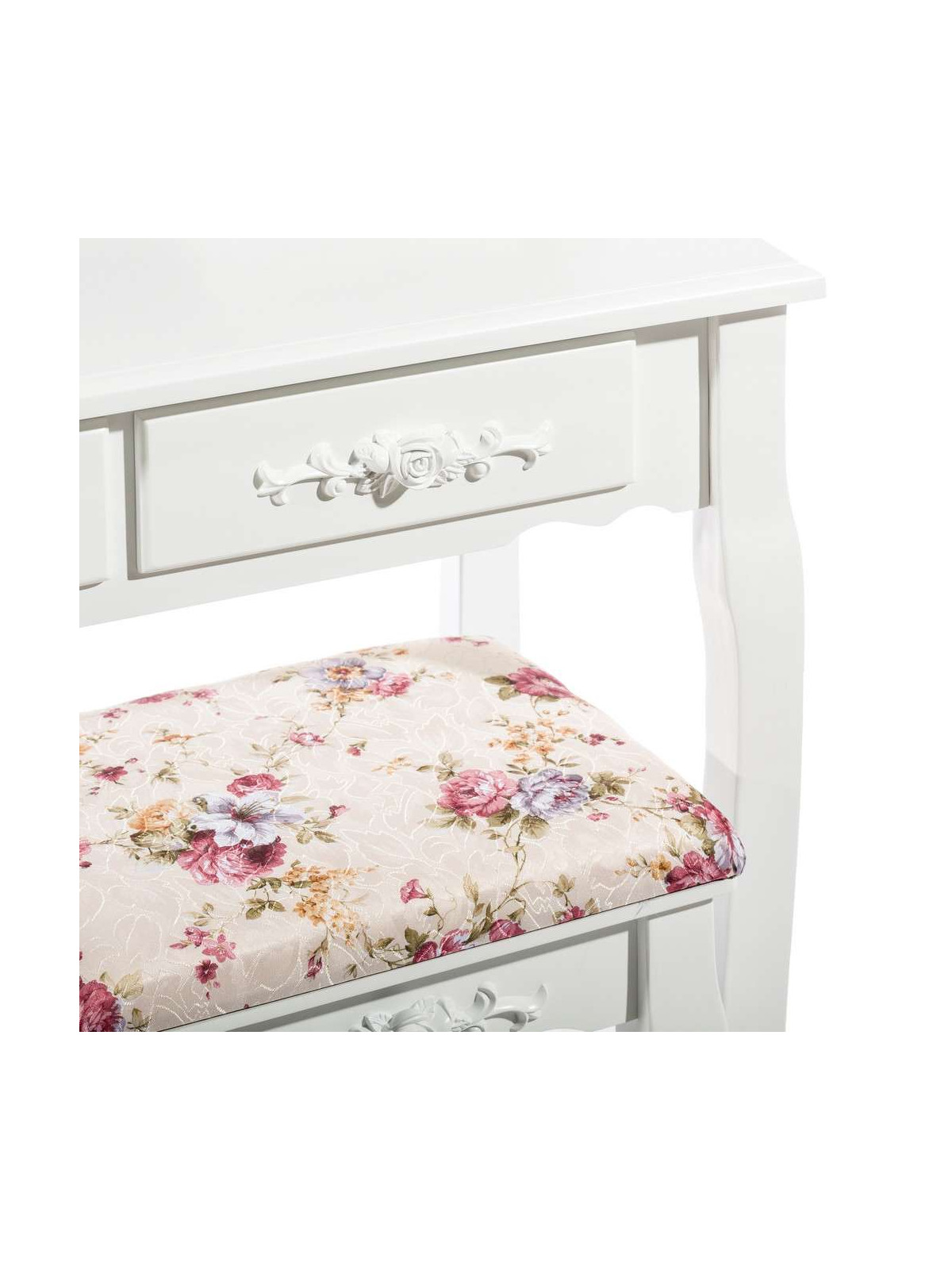 Coiffeuse blanche avec son tabouret
