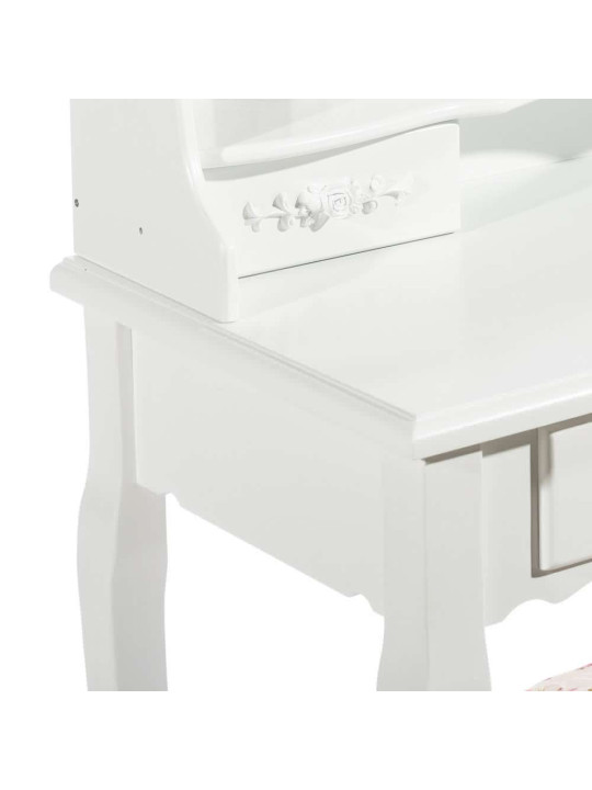 Coiffeuse blanche avec son tabouret