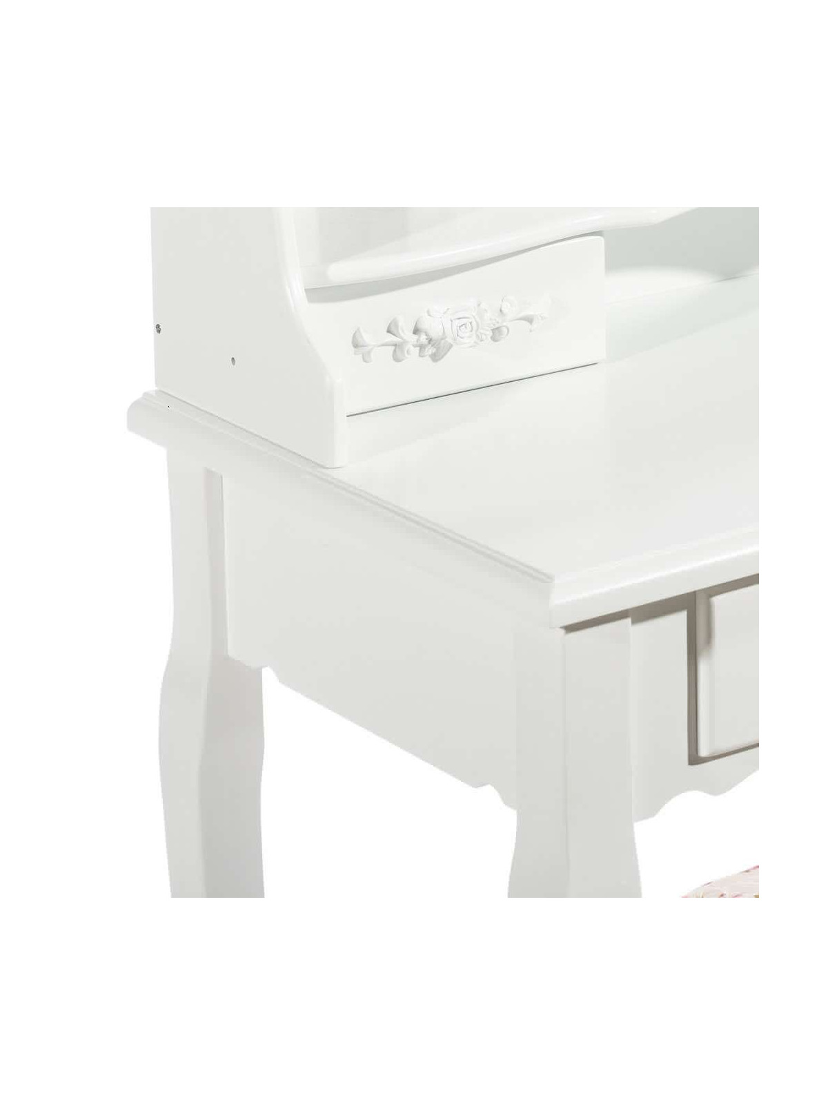 Coiffeuse blanche avec son tabouret