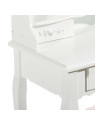 Coiffeuse blanche avec son tabouret