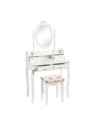 Coiffeuse blanche avec son tabouret
