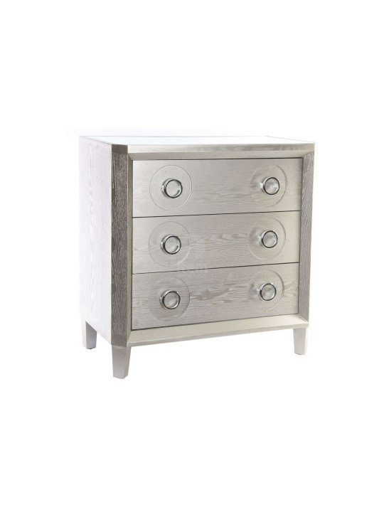 Commode argentée avec miroir moderne