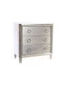 Commode argentée avec miroir moderne