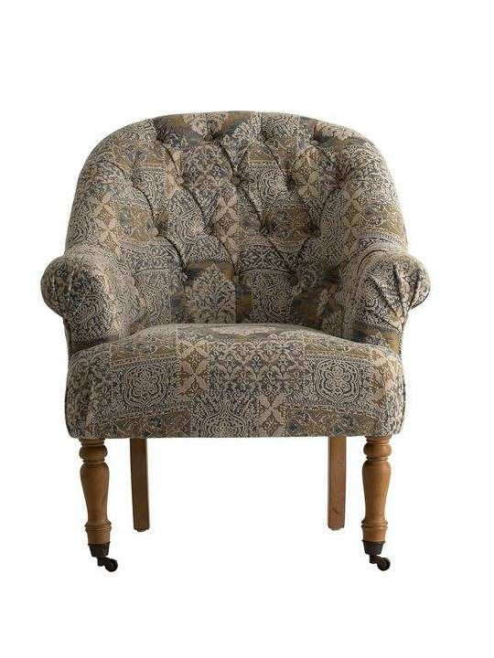 Fauteuil imprimé sur roulettes
